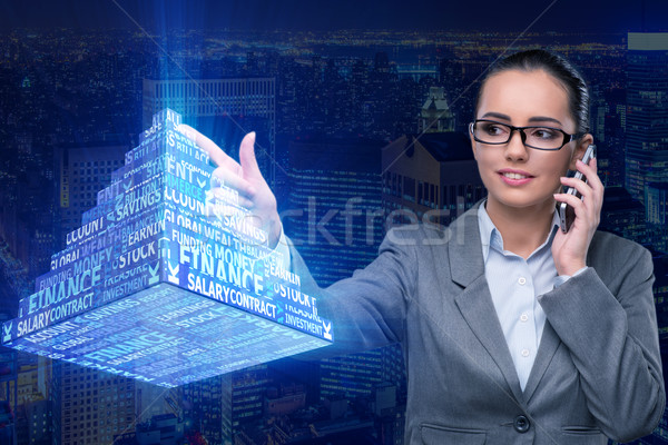 Businesswoman in ponzi scheme concept Stock photo © Elnur