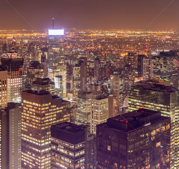 Görmek yeni Manhattan gün batımı iş gökyüzü Stok fotoğraf © Elnur