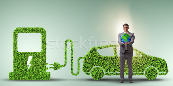 Elektrikli araba yeşil çevre dünya dünya teknoloji Stok fotoğraf © Elnur