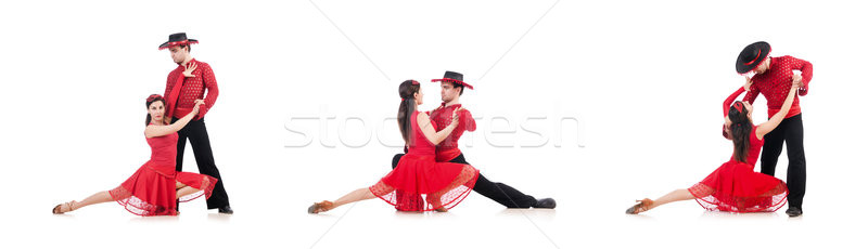 The pair of dancers isolated on the white Stock photo © Elnur