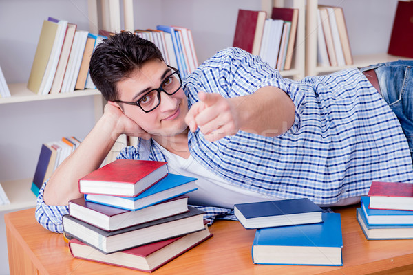 Young student taking break and falling asleep Stock photo © Elnur