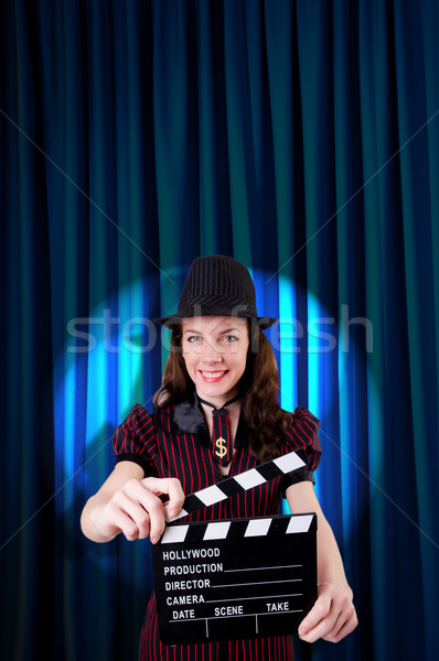 Mujer gangster película película fondo seguridad Foto stock © Elnur