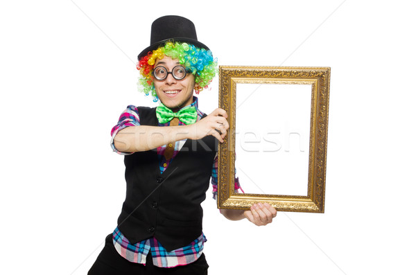 Clown isolated on the white background Stock photo © Elnur