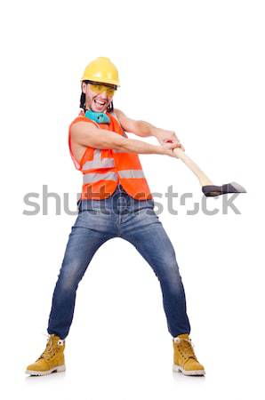 Successful young builder isolated on white Stock photo © Elnur