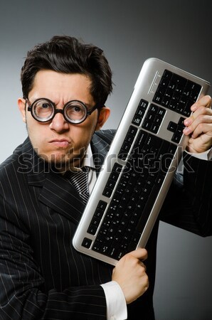 Prisão internado isolado branco computador teclado Foto stock © Elnur