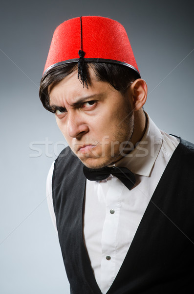 Man wearing traditional turkish hat fez Stock photo © Elnur