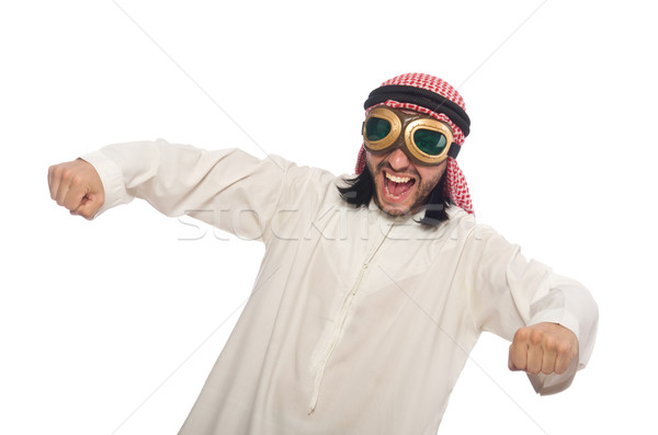 Arab man wearing aviator glasses isolated on white Stock photo © Elnur