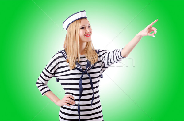 Woman sailor isolated on the white background Stock photo © Elnur