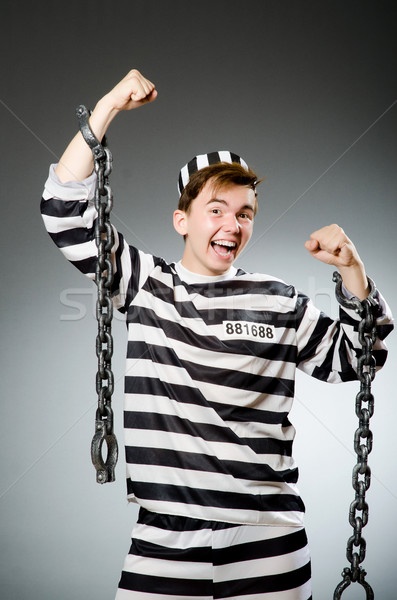 Funny prisoner in prison concept Stock photo © Elnur