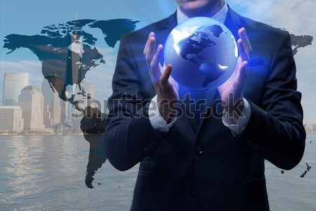 Businessman overcoming challenges in business concept Stock photo © Elnur