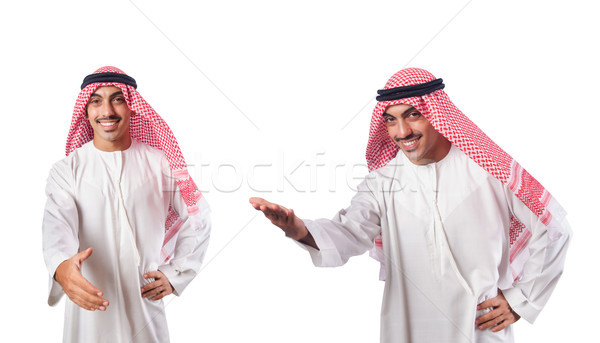 Arab om de afaceri izolat alb afaceri ruga Imagine de stoc © Elnur