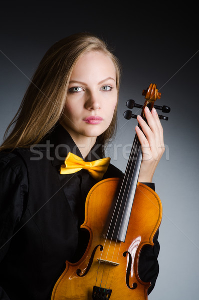 Mujer musical arte triste concierto femenino Foto stock © Elnur