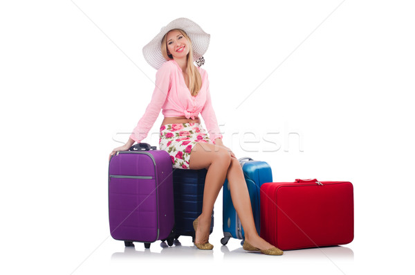 Woman preparing for travel on summer vacation Stock photo © Elnur