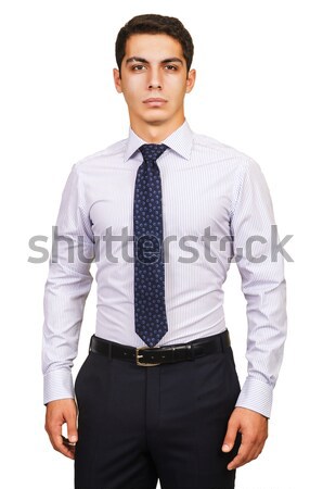 Mannelijk model shirt geïsoleerd witte model winkelen Stockfoto © Elnur