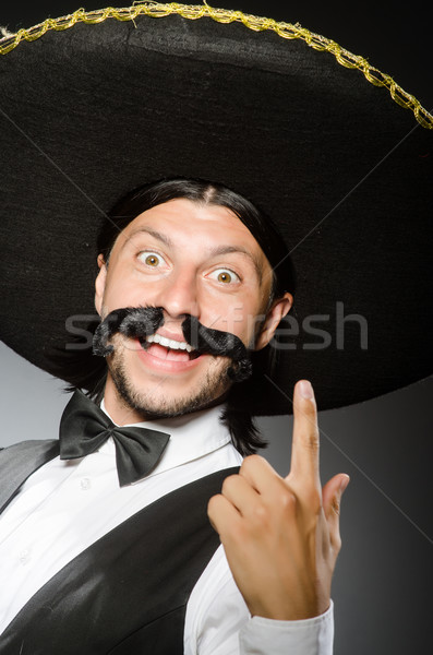 мексиканских человека сомбреро изолированный белый лице Сток-фото © Elnur