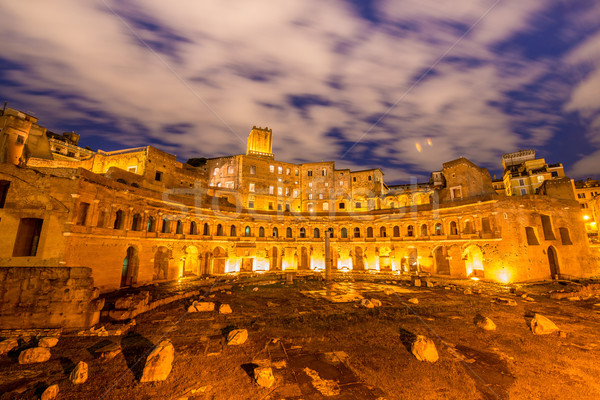 Roman ruines during evening hours in Rome Italy Stock photo © Elnur