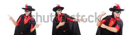 Halloween concept with woman holding pitchfork Stock photo © Elnur