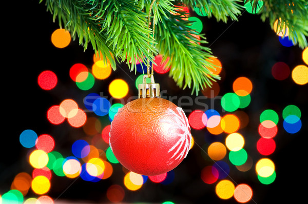 Christmas decoration on the fir tree Stock photo © Elnur