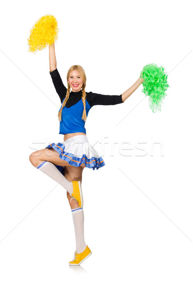 Femme cheerleader isolé blanche sexy danse [[stock_photo]] © Elnur
