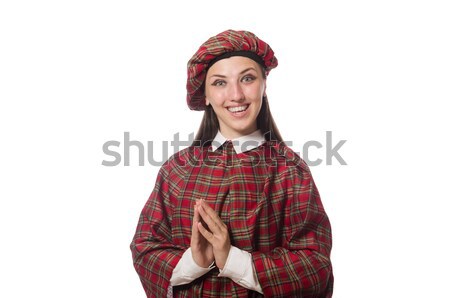 Scottish woman isolated on the white background Stock photo © Elnur
