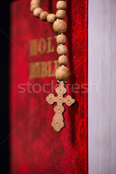 Bible and cross in religious concept Stock photo © Elnur