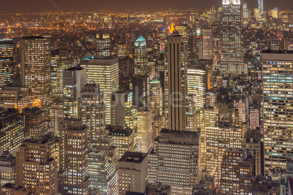 Nacht nieuwe Manhattan zonsondergang business Stockfoto © Elnur