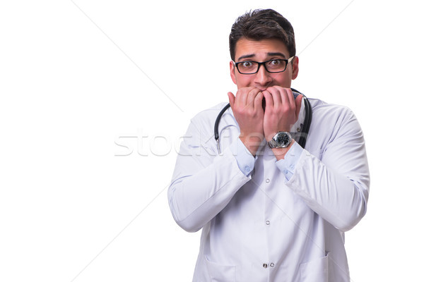 Jóvenes doctor de sexo masculino aislado blanco hombre medicina Foto stock © Elnur