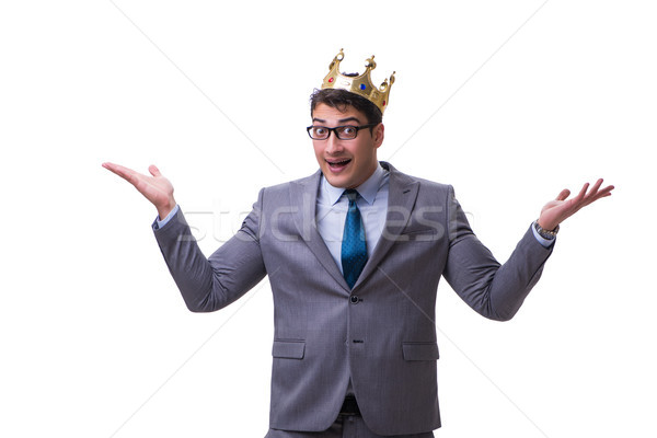 King businessman isolated on white background Stock photo © Elnur