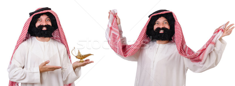 Bearded arab isolated on white background Stock photo © Elnur