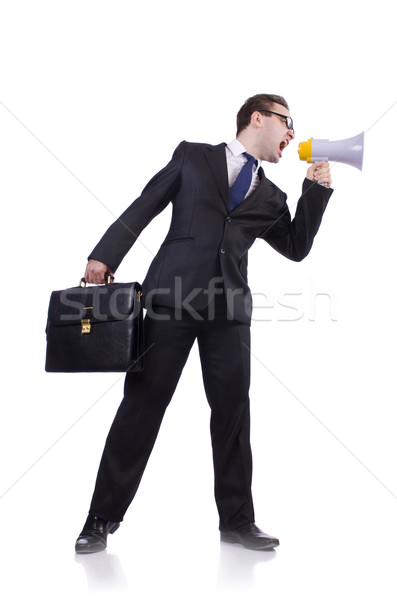 Jeunes affaires haut-parleur blanche affaires homme [[stock_photo]] © Elnur