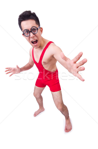 Funny wrestler isolated on white Stock photo © Elnur