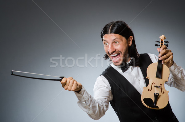 Funny fiddle violin player in musical concept Stock photo © Elnur
