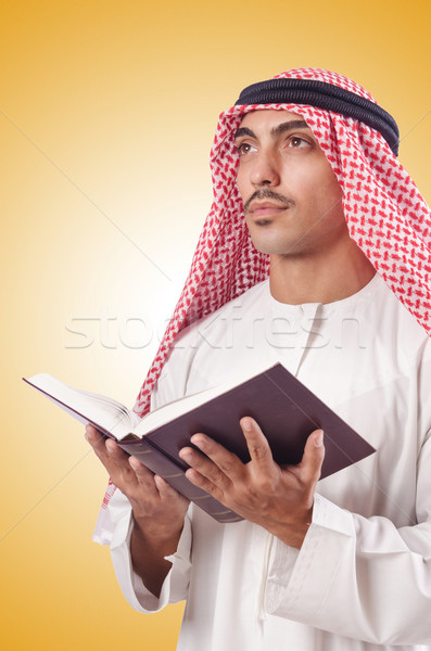 Arab man praying on white Stock photo © Elnur