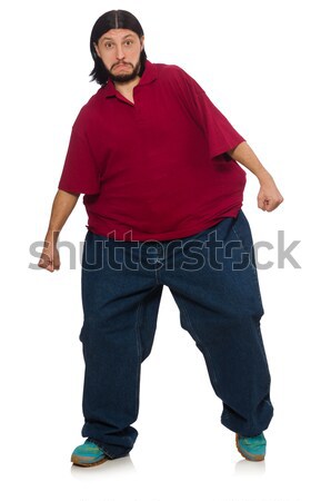 Overweight man isolated on the white Stock photo © Elnur