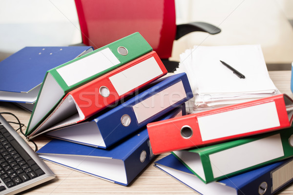 Stacks of office binders on desk Stock photo © Elnur