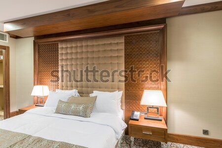 Stockfoto: Moderne · hotelkamer · groot · bed · huis · ontwerp