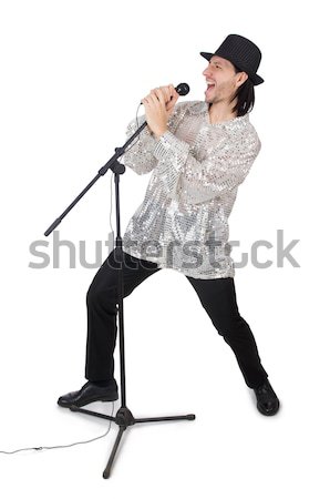 Stock photo: Funny hunter wearing safari hat