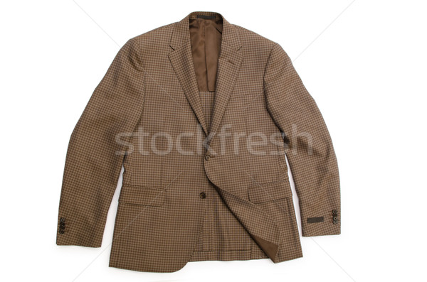 Veste isolé blanche affaires fond noir [[stock_photo]] © Elnur