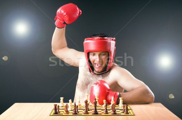 Stockfoto: Bokser · schaken · spel · sport · fitness · gezondheid