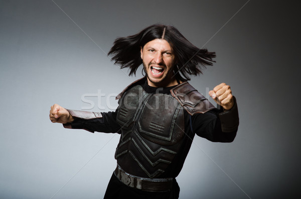 Arrabbiato guerriero buio uomo suit divertimento Foto d'archivio © Elnur
