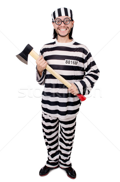 Prison inmate isolated on the white background Stock photo © Elnur