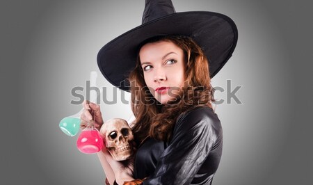 Woman gangster with gun and money Stock photo © Elnur