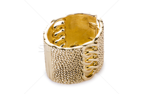 Gold jewellery ring isolated on the white background Stock photo © Elnur