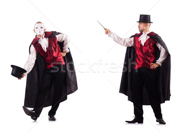 Man magician isolated on white Stock photo © Elnur