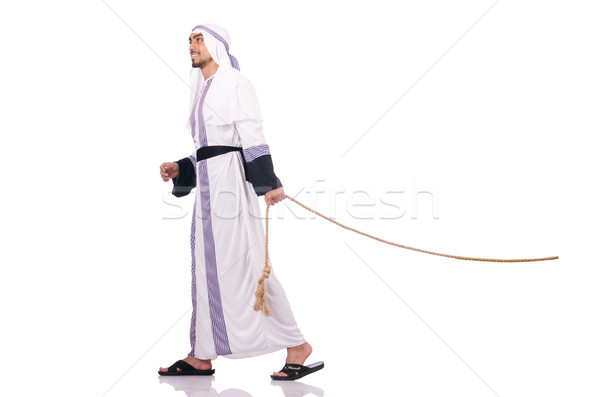 Arab man in tug of war concept Stock photo © Elnur