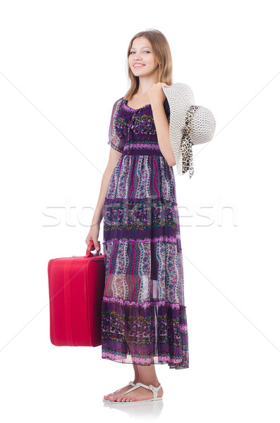 Woman with suitacases preparing for summer vacation Stock photo © Elnur