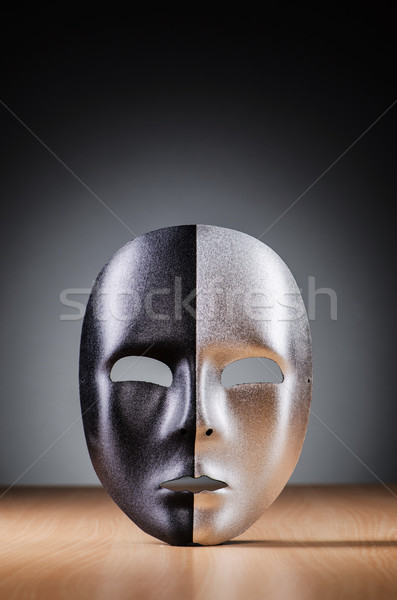 Maske karanlık yüz arka plan tiyatro yüzler Stok fotoğraf © Elnur