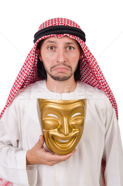 Arab in hypocrisy concept on white Stock photo © Elnur