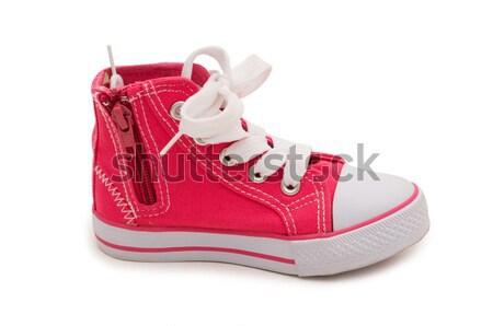 Sporty shoes in sport shoes concept on white Stock photo © Elnur