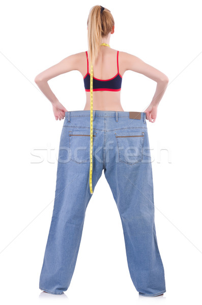 Régime jeans femme fille heureux santé Photo stock © Elnur